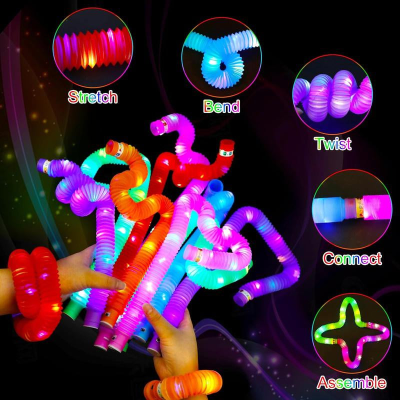 Vibrant Glow Sticks Party Favors - 24 Pcs Neon Accessories for Kids | Perfect for Halloween, Birthdays, Dance Parties & Camp
