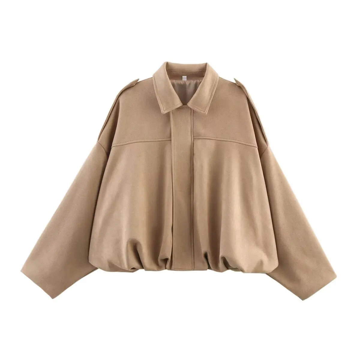 Chic Suede Texture Bomber Jacket for Women - Spring 2025 Fashion Must-Have!