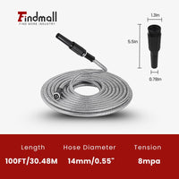 Premium Stainless Steel Flexible Garden Water Hose with Nozzle - Choose Your Length (25/50/75/100FT) for Him!