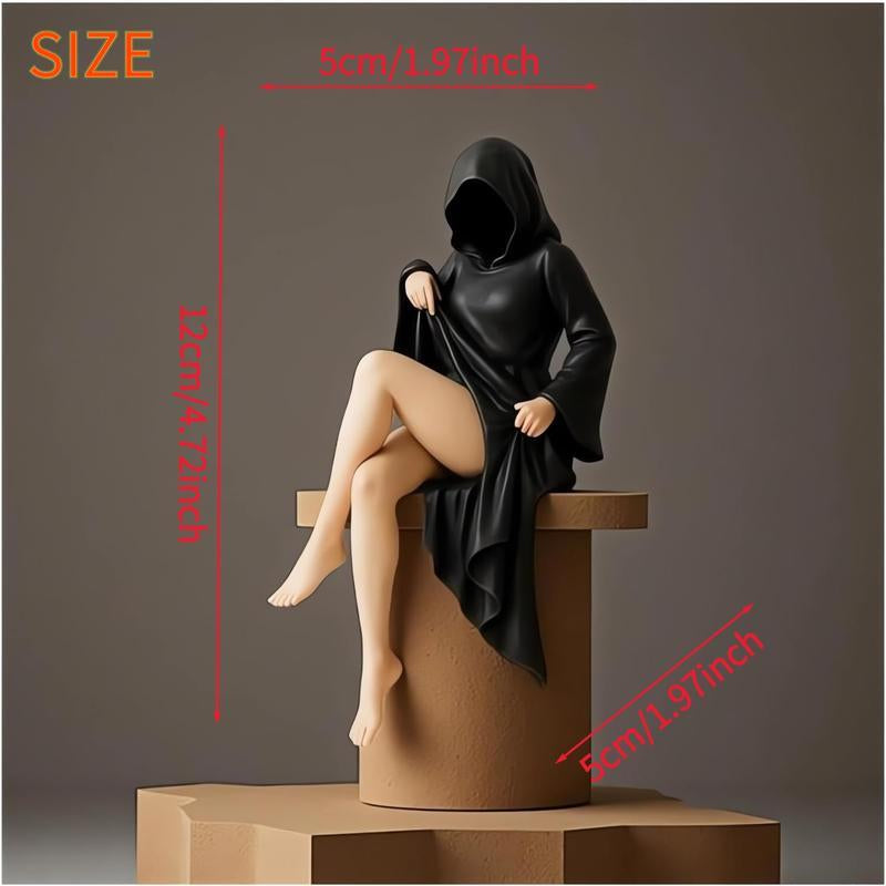 Elegant Gothic Queen Statue - Mysterious Halloween Decoration for Home & Garden, Spooky Resin Sculpture for Bookshelves and Desktops