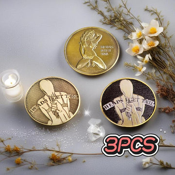 3 Unique Lucky Collectible Coins - Perfect Festival Gifts for Couples, Handcrafted Men’s and Boyfriend Fun Gifts (Non-Legal Tender)