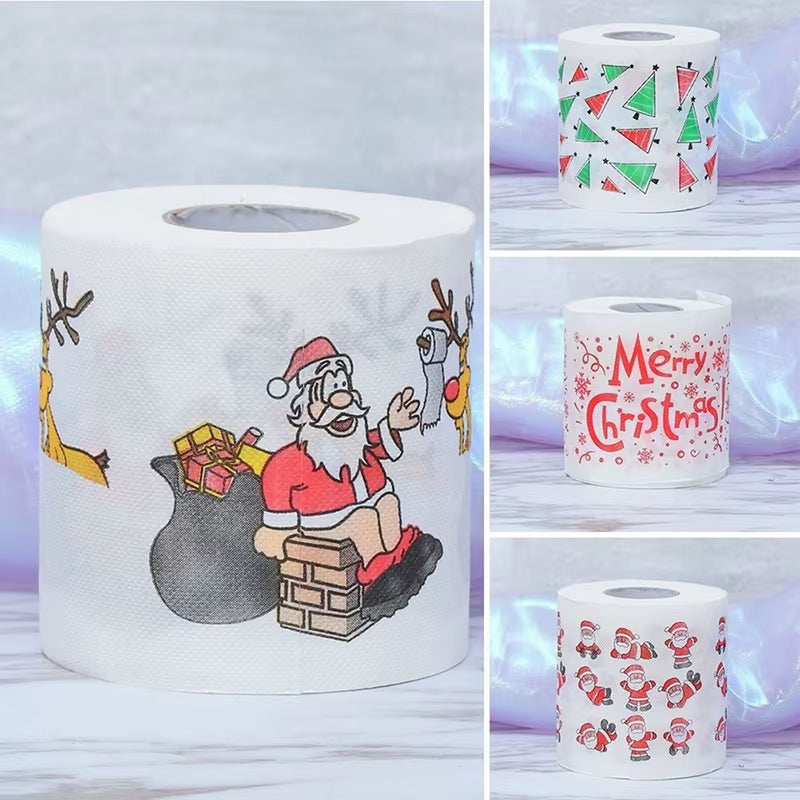 Festive & Fun Christmas Toilet Paper Roll - Adorable Holiday Prints for Charming Home Decor!