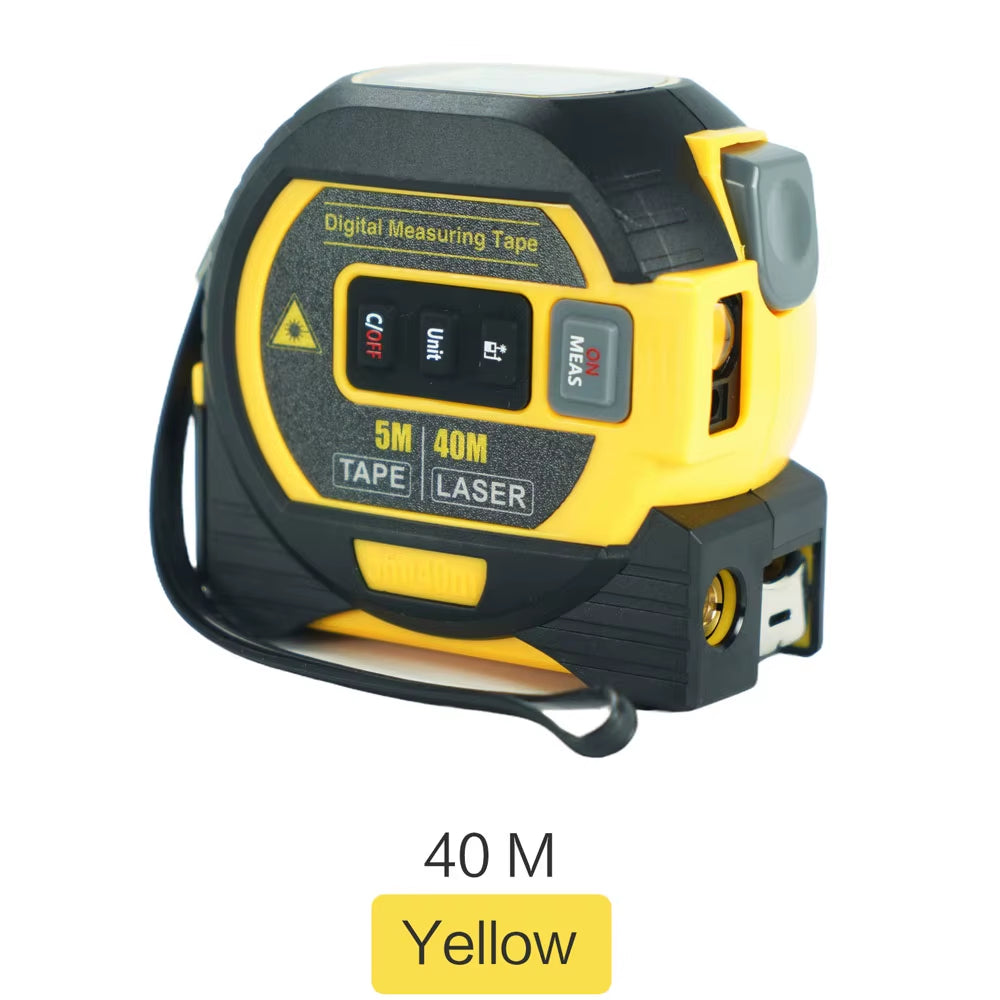 Versatile 3-In-1 Laser Tape Measure - High Precision 40/60M Infrared Distance Measuring Tool