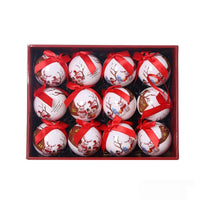 Elegant Christmas Tree Ornament Balls - Exquisite Printed Designs for a Festive Touch