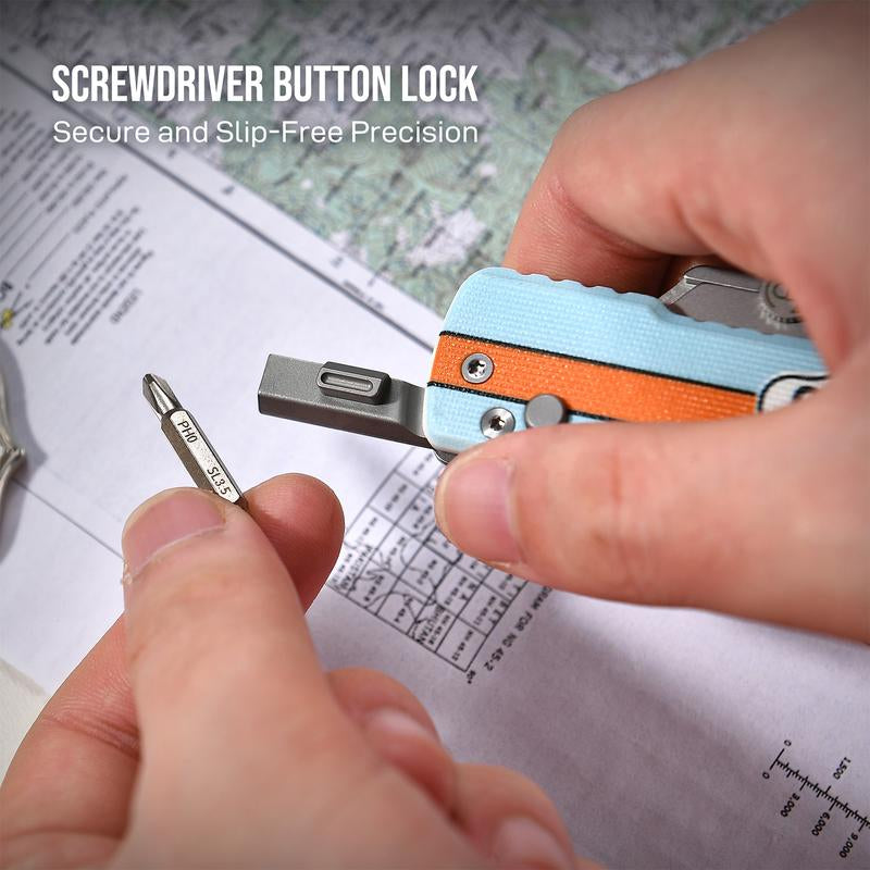 OKNIFE U1 Pro Route 66 Edition - Versatile Multitool Folding Utility Knife with Quick Change Blade, Screwdriver, and Pocket Clip for Everyday Use
