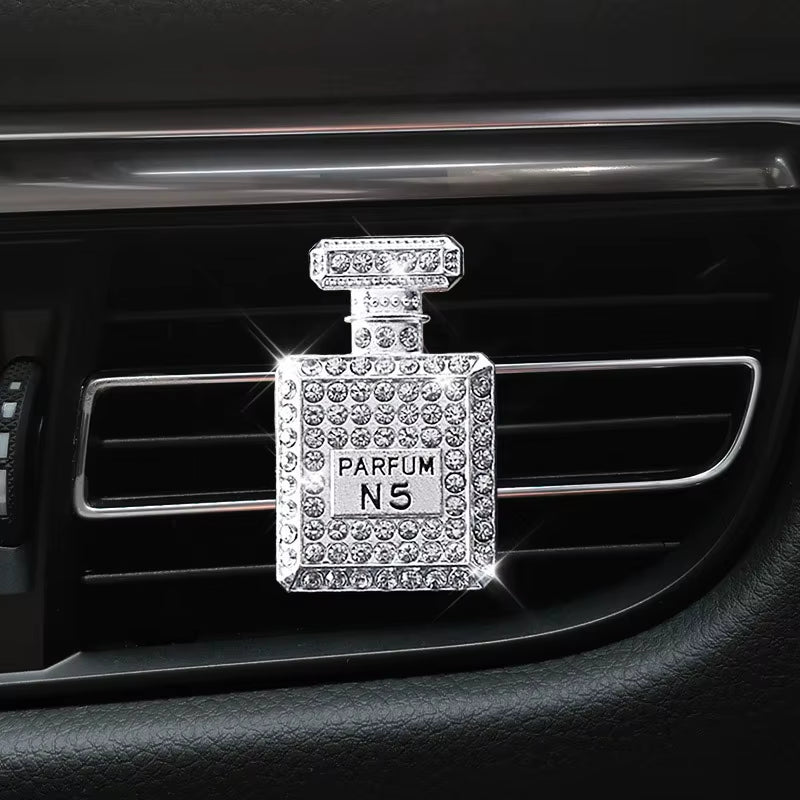 Inlay Water Drill Car Perfume Bottle - Stylish Fragrance Accessory for Your Car's Air Conditioning Outlet