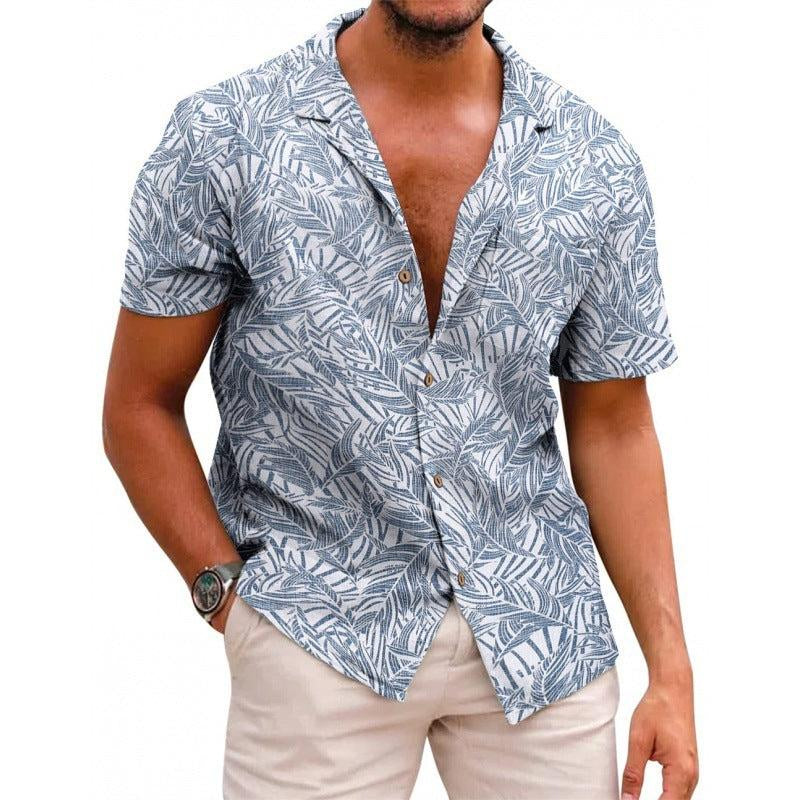 Men’s Summer Printed Short-Sleeved Shirt – Lightweight, Stylish & Breathable Casual Wear