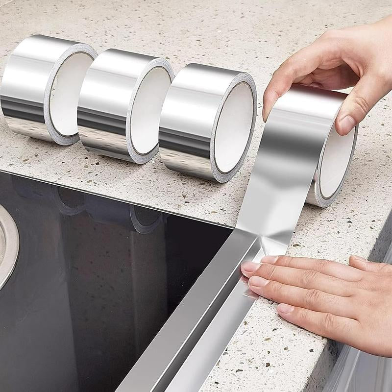 Premium Aluminum Foil Tape - Waterproof, Oil Proof, and High-Temperature Resistant Sealant for Kitchen and Bathroom Gaps