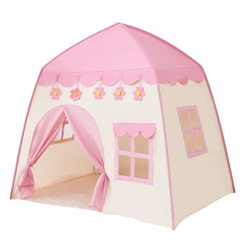Flower Princess Play Tent with Ball Decor - Fun Indoor/Outdoor Game House for Girls, Perfect Birthday Gift!