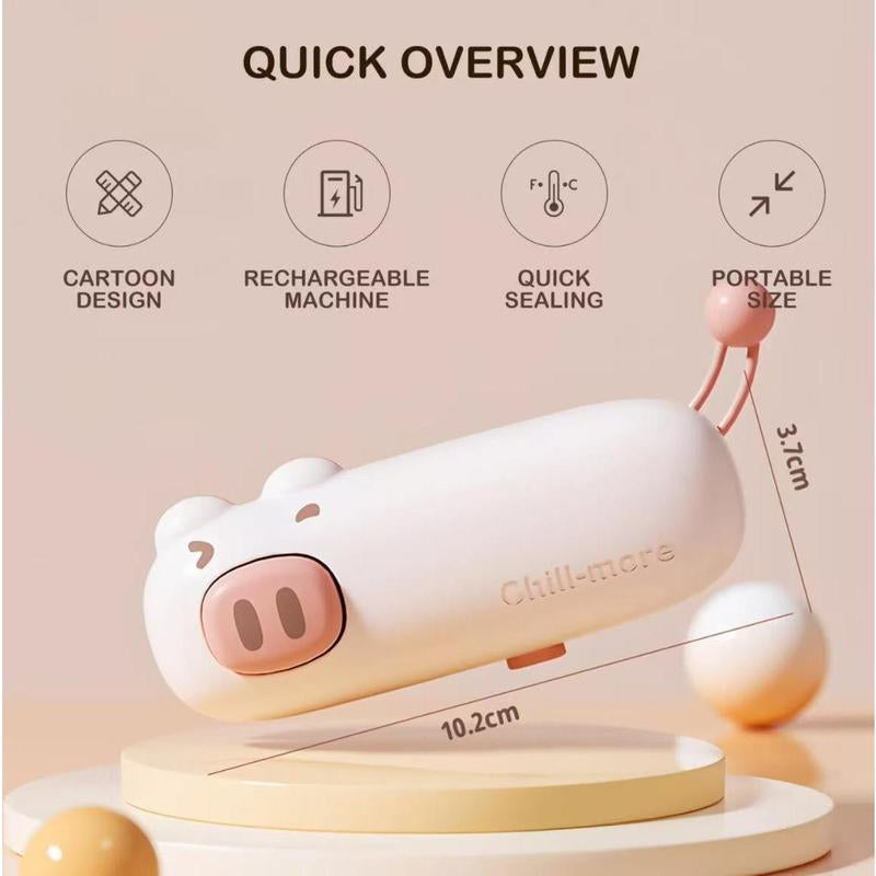 Portable Mini Snack Sealer - Compact Heat Sealing Tool for Plastic Bags