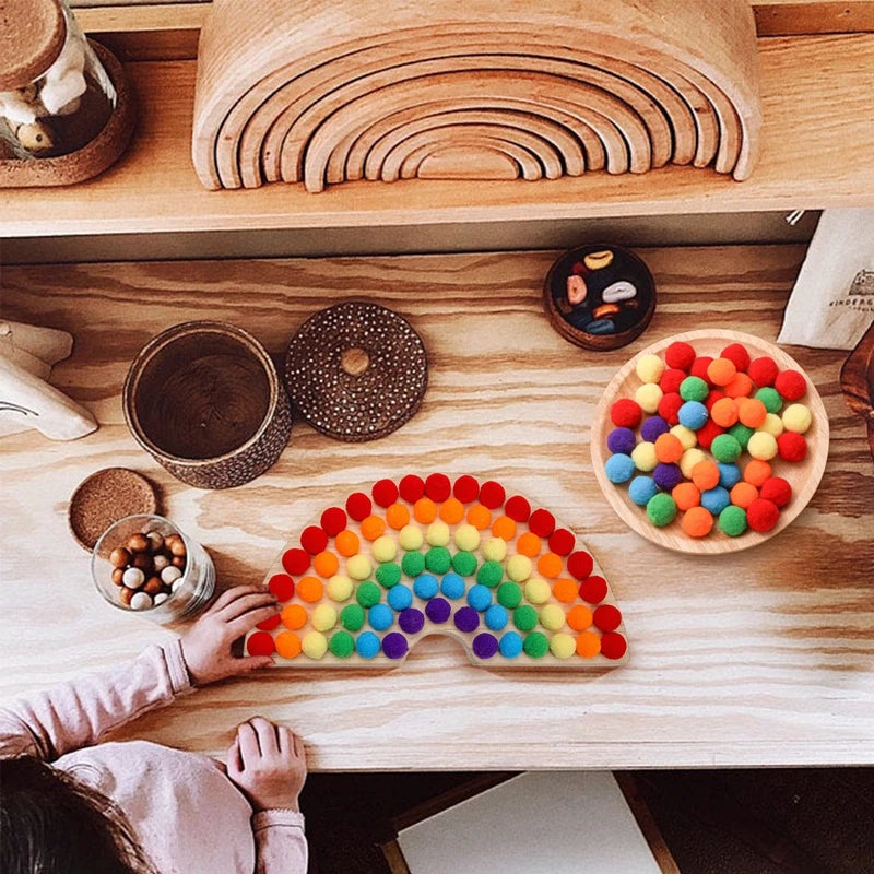 Montessori Rainbow Grab & Play – Color & Coordination Fun!