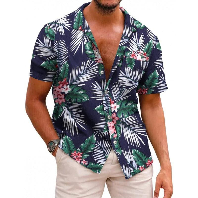Men’s Summer Printed Short-Sleeved Shirt – Lightweight, Stylish & Breathable Casual Wear