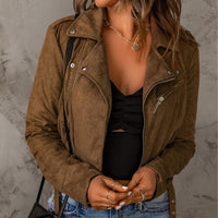 Trendy Suede Zip-Up Jacket for Ultimate Style and Comfort