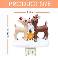 2025 Reindeer Nightlight - Adorable LED Holiday Lamp for Kids' Rooms & Festive Decorations