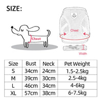 Adjustable Cat and Dog Harness Vest with Leash - Comfortable Mesh Walking Gear for Small and Medium Pets