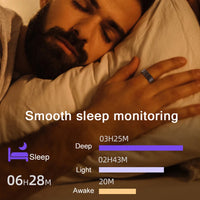 2024 Smart Ring for Teens - Waterproof Heart Rate Monitor in Stylish Stainless Steel, Perfect Jewelry Gift for Android & iOS Users