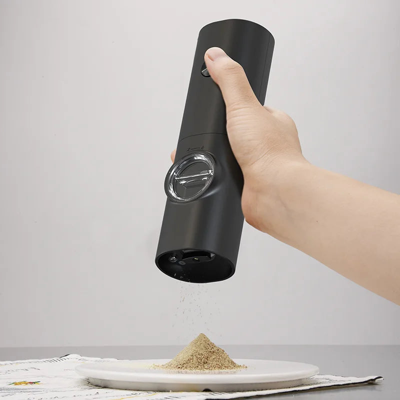 Rechargeable Electric Gravity Salt and Pepper Grinder Set - Adjustable Spice Mill for Effortless Seasoning