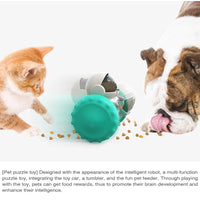 Interactive Leaking Dog Treat Toy - Fun Tumbler Feeder for Dogs and Cats, IQ Training Accessory for Small & Large Pets