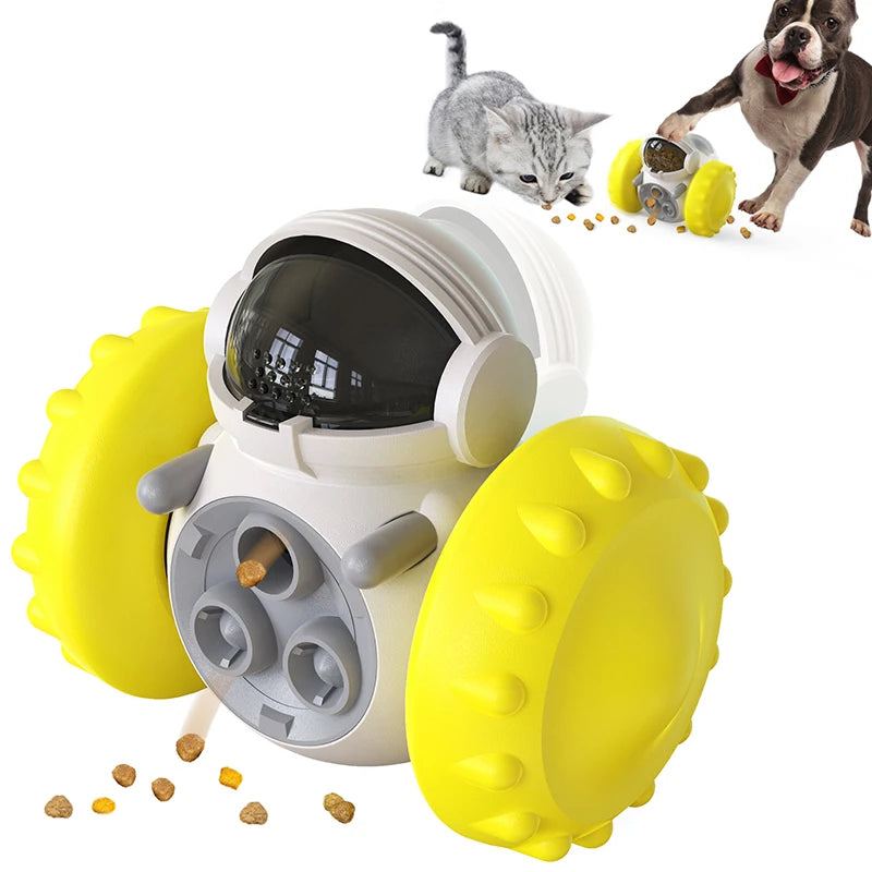 Interactive Leaking Dog Treat Toy - Fun Tumbler Feeder for Dogs and Cats, IQ Training Accessory for Small & Large Pets