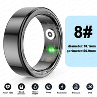 2024 Smart Ring for Teens - Waterproof Heart Rate Monitor in Stylish Stainless Steel, Perfect Jewelry Gift for Android & iOS Users