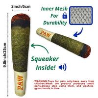 Indestructible Squeaky Cigar Toy for Small Dogs – Interactive Plush Chewing & Biting Fun!