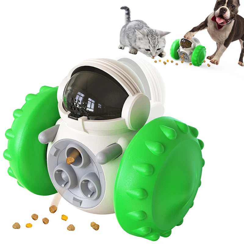 Interactive Leaking Dog Treat Toy - Fun Tumbler Feeder for Dogs and Cats, IQ Training Accessory for Small & Large Pets