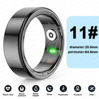 2024 Smart Ring for Teens - Waterproof Heart Rate Monitor in Stylish Stainless Steel, Perfect Jewelry Gift for Android & iOS Users