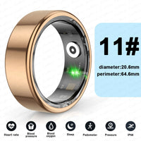2024 Smart Ring for Teens - Waterproof Heart Rate Monitor in Stylish Stainless Steel, Perfect Jewelry Gift for Android & iOS Users