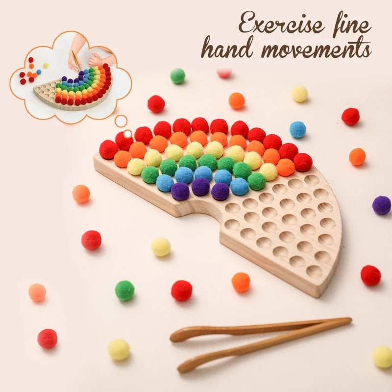 Montessori Rainbow Grab & Play – Color & Coordination Fun!
