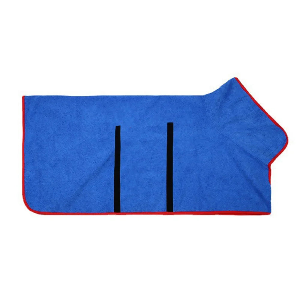 Ultra-Absorbent Dog Bathrobe - Quick Drying Towel for Large & Small Dogs and Cats - Full Body Wrap for Easy Cleaning