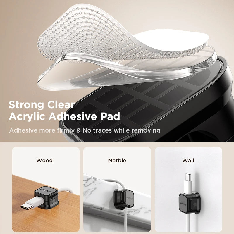 Adjustable Magnetic Cable Clips - Under Desk Wire Management Organizer