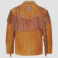 Handmade Suede Leather Fringe Western Jacket: Vintage Cowboy Style