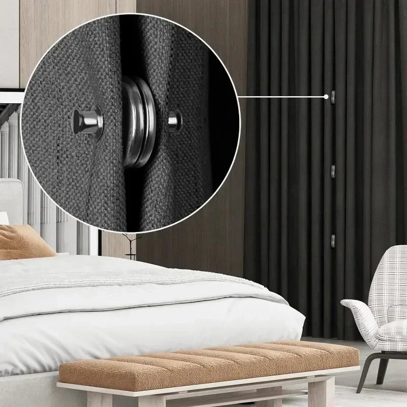 Magnetic Curtain Clips - 20 Pairs Nail-Free Detachable Buckle for Easy Adjustment