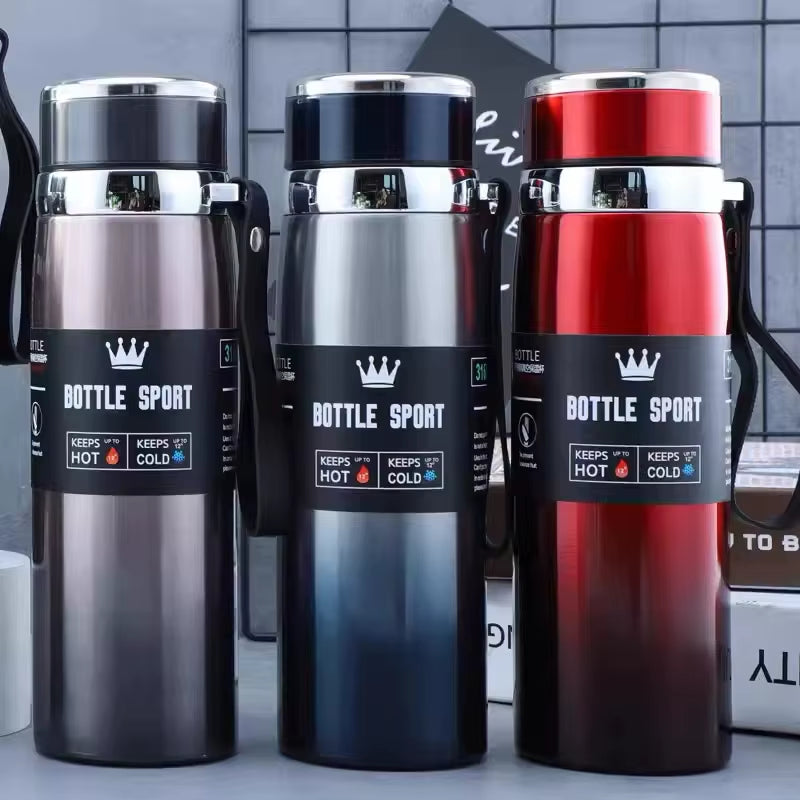 Premium Stainless Steel Thermal Water Bottle - Keeps Drinks Hot or Cold Perfect for Coffee & Tea - Ideal Gift Vacuum Flask