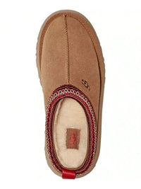 Stylish UGG Tazz Women's Plush Sheepskin Platform Slippers - Cozy Indoor/Outdoor Winter Boots with Suede & Embroidery
