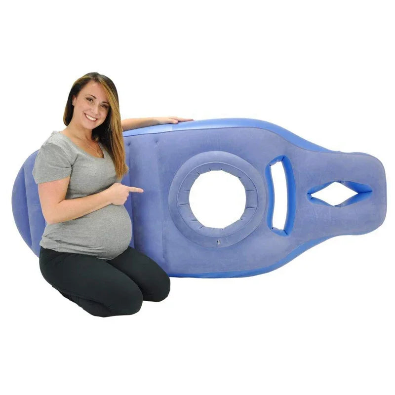 Ultimate Inflatable Pregnancy Pillow & Yoga Mat - Comfortable Sleeping Solution for Moms-to-Be!