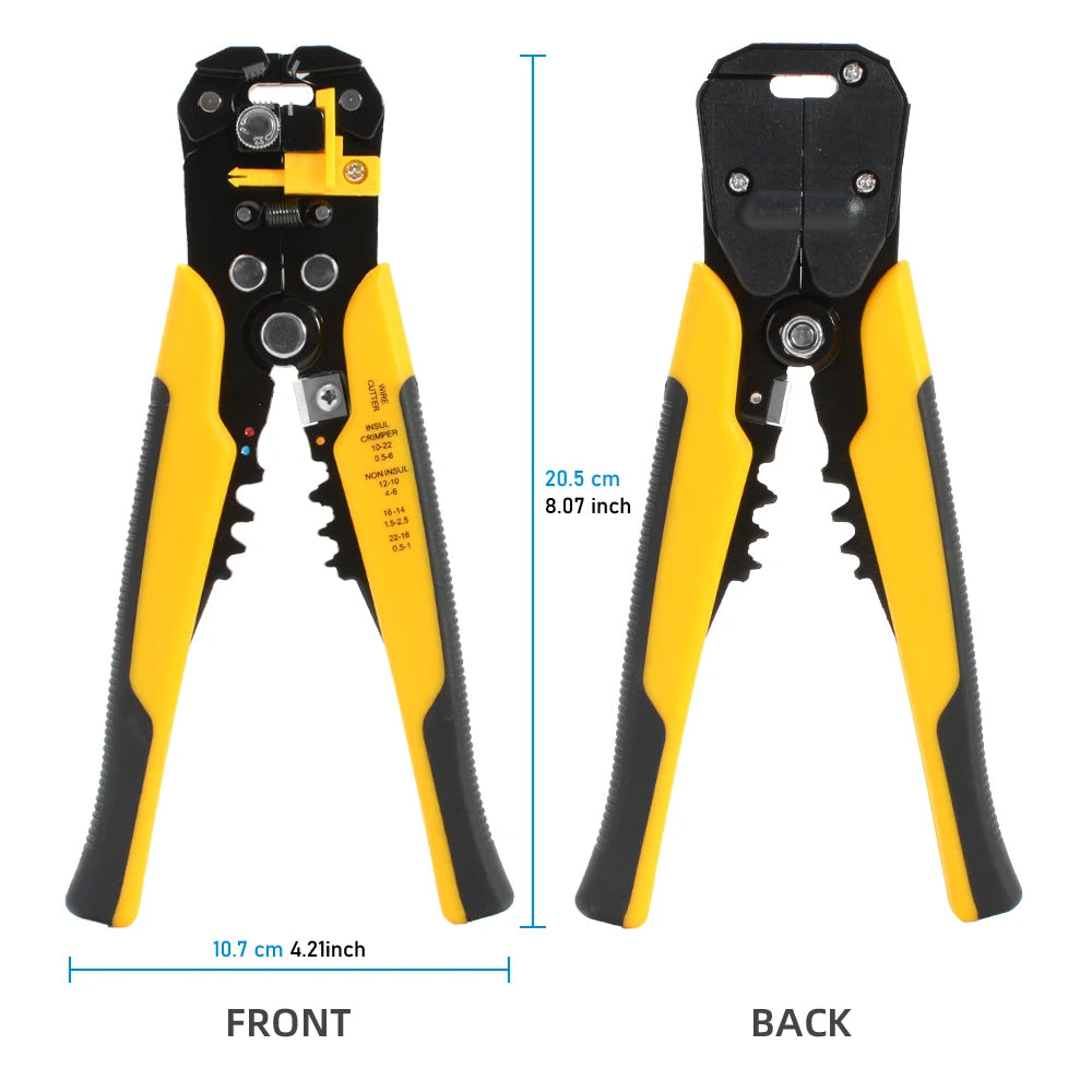 Versatile Automatic Wire Stripper & Crimper Tool - Adjustable Multifunctional Pliers for All Your Cable Cutting Needs