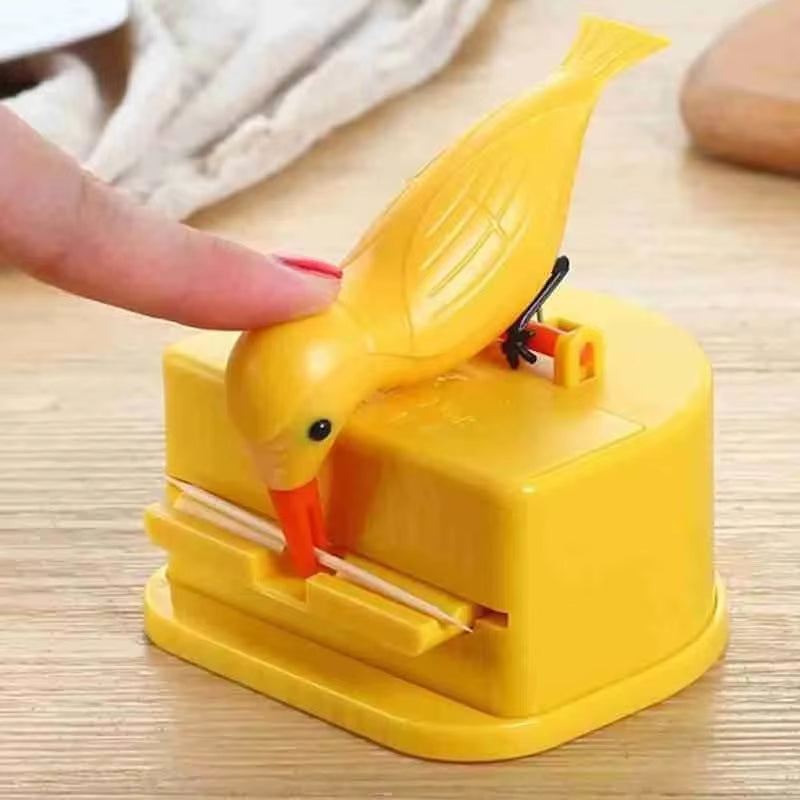 Automatic Toothpick Dispenser - Stylish Small Bird Toothpick Container for Home & Kitchen Decor