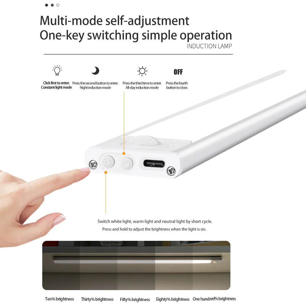 Transform Your Space with Motion Sensor LED Night Light – Perfect for Cabinets and Closets!