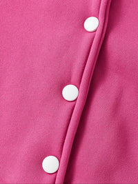Adorable Girls' Halloween Baseball Jacket with Pumpkin Ghost Print - Cozy Elastic Fabric for Fall & Winter Parties!