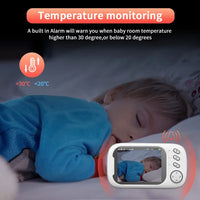 3.5" Wireless Video Baby Monitor with Night Vision, Temperature Monitoring & 2-Way Audio - Essential Baby Nanny Security Camera