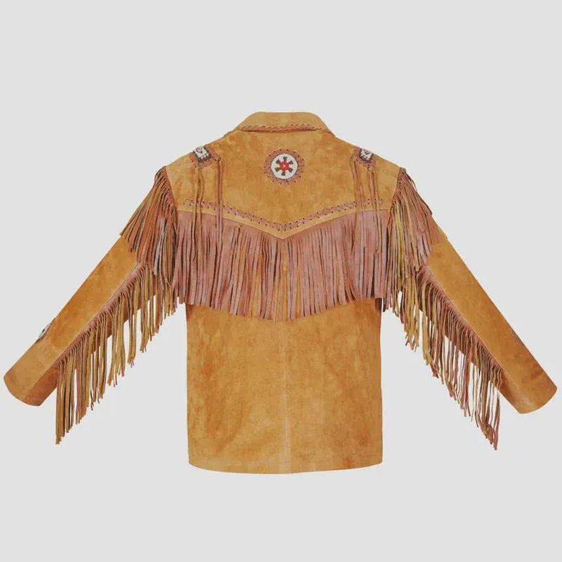 Handmade Suede Leather Fringe Western Jacket: Vintage Cowboy Style
