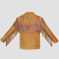 Handmade Suede Leather Fringe Western Jacket: Vintage Cowboy Style