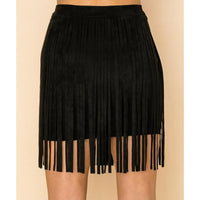 Chic Suede Fringe Skirt for Effortless Style