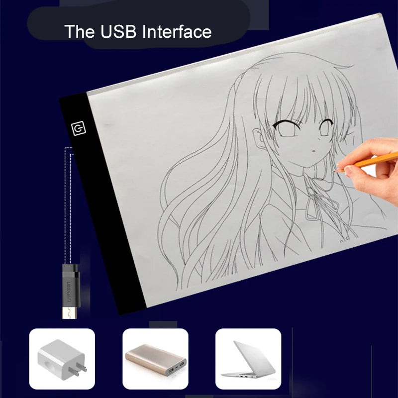 Dimmable LED Drawing Pad - Adjustable Light Animation & Painting Notepad for Kids - Perfect Educational Gift!