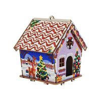 DIY 5D Diamond Painting Christmas House Puzzle – Festive Wooden Building Blocks for Holiday Decor & Handmade Gifts!