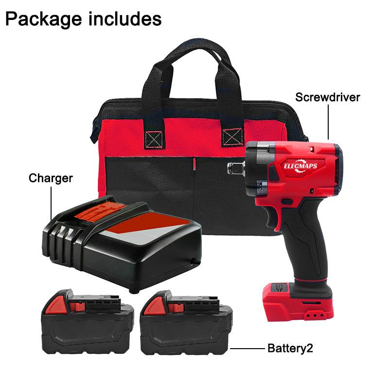 Powerful Cordless 3-In-1 Impact Wrench - 1/2'' Brushless Driver, 4500 RPM, Compatible with M18 Batteries - Ideal for Auto Repairs, Home Projects & Garage Essentials