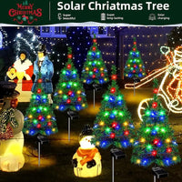 4-Pack Solar Christmas Tree Lights – Waterproof Outdoor Decorations for Gardens, Pathways, and Courtyards
