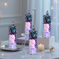 4-Pack Pink Flameless LED Candles – Perfect Romantic Decor for Valentine's Day, Weddings, Proposals, Birthdays, Dinners, and More!