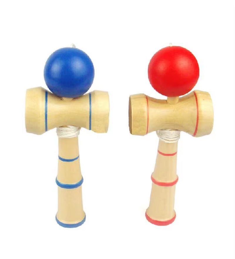 Master the Art of Juggling with the Classic Wooden Kendama - Japanese Skill Game for Fun and Education!